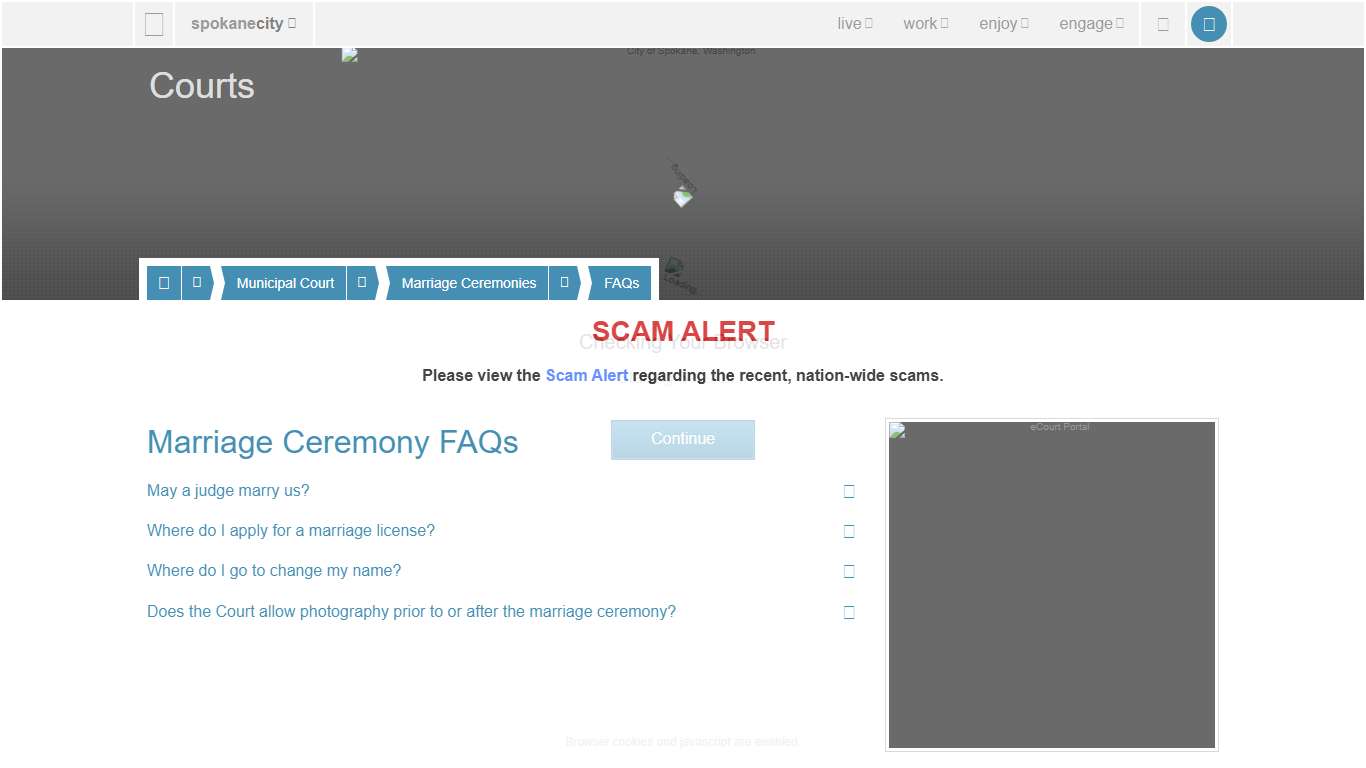 Marriage Ceremony FAQs - City of Spokane, Washington